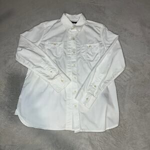 Lauren Ralph Lauren White Work Shirt Two Pocket Women XS Classic Office
